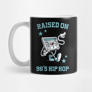 Raised on 90's Hip Hop: Funny Retro Cassette Tape Mug